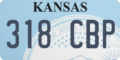 KS license plate 318CBP