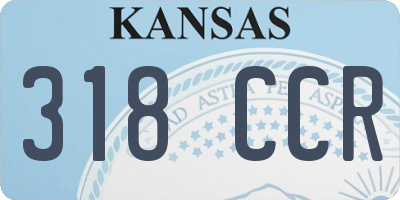 KS license plate 318CCR