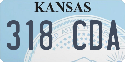 KS license plate 318CDA