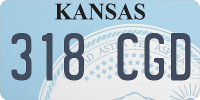 KS license plate 318CGD