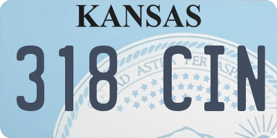 KS license plate 318CIN