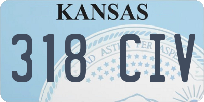 KS license plate 318CIV