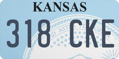KS license plate 318CKE
