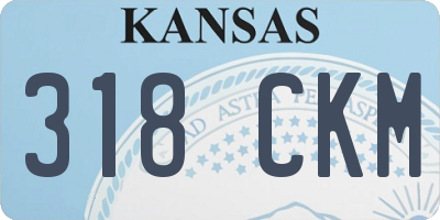 KS license plate 318CKM