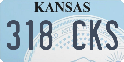 KS license plate 318CKS