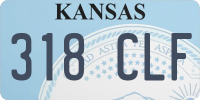 KS license plate 318CLF