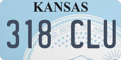 KS license plate 318CLU