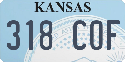 KS license plate 318COF