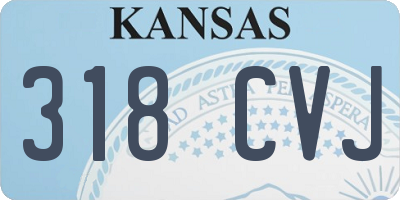 KS license plate 318CVJ