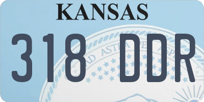 KS license plate 318DDR