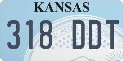 KS license plate 318DDT