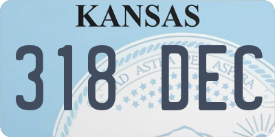 KS license plate 318DEC