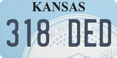 KS license plate 318DED