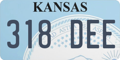KS license plate 318DEE
