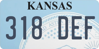 KS license plate 318DEF