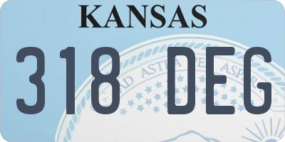 KS license plate 318DEG