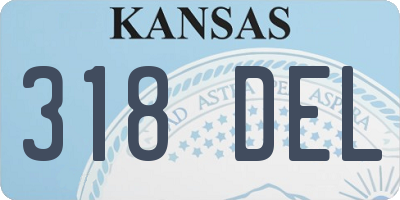 KS license plate 318DEL
