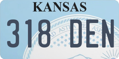 KS license plate 318DEN