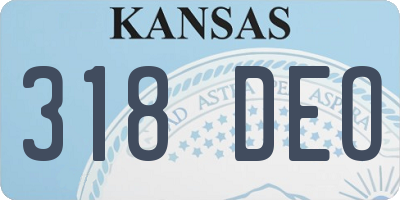 KS license plate 318DEO