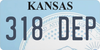 KS license plate 318DEP
