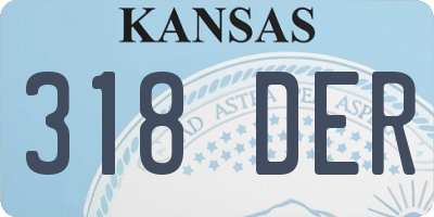 KS license plate 318DER