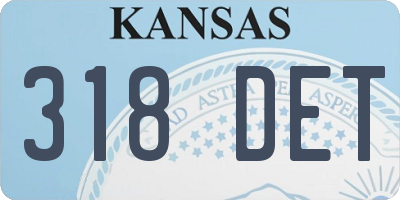 KS license plate 318DET