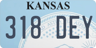 KS license plate 318DEY