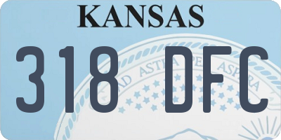 KS license plate 318DFC