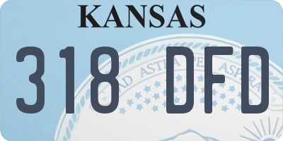 KS license plate 318DFD