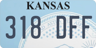 KS license plate 318DFF