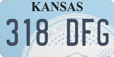 KS license plate 318DFG