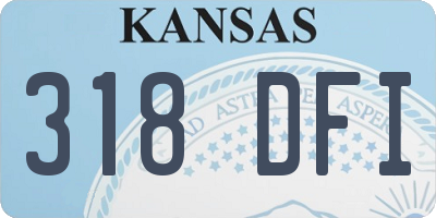 KS license plate 318DFI