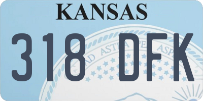 KS license plate 318DFK