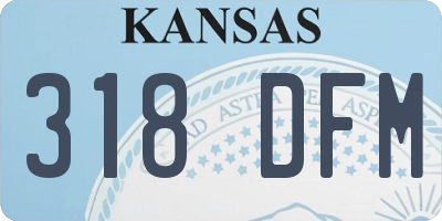 KS license plate 318DFM