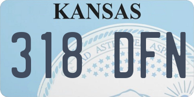 KS license plate 318DFN