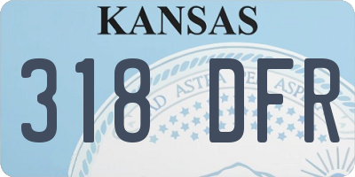 KS license plate 318DFR