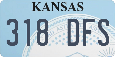 KS license plate 318DFS