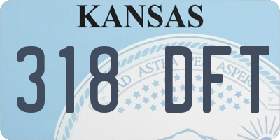KS license plate 318DFT