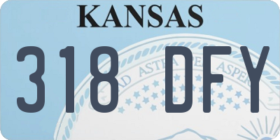 KS license plate 318DFY