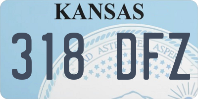 KS license plate 318DFZ