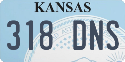 KS license plate 318DNS