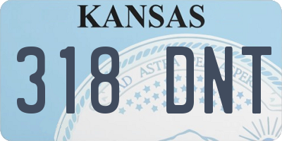 KS license plate 318DNT