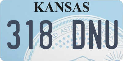 KS license plate 318DNU