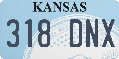 KS license plate 318DNX