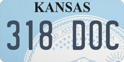 KS license plate 318DOC