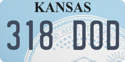 KS license plate 318DOD