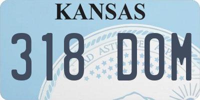 KS license plate 318DOM
