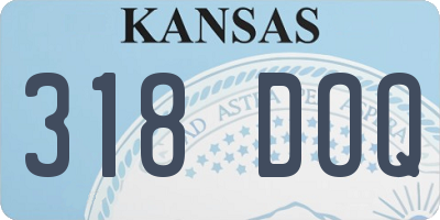 KS license plate 318DOQ