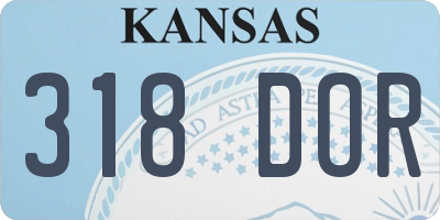 KS license plate 318DOR