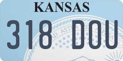 KS license plate 318DOU
